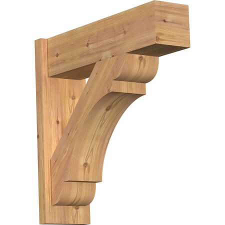 Ekena Millwork Olympic Block Smooth Outlooker, Western Red Cedar, 7 1/2"W x 26"D x 26"H OUT08X26X26OLY05SWR